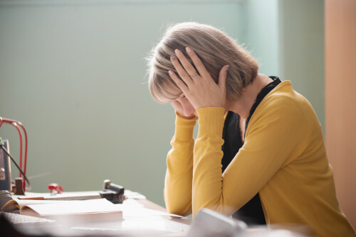 stressed teacher